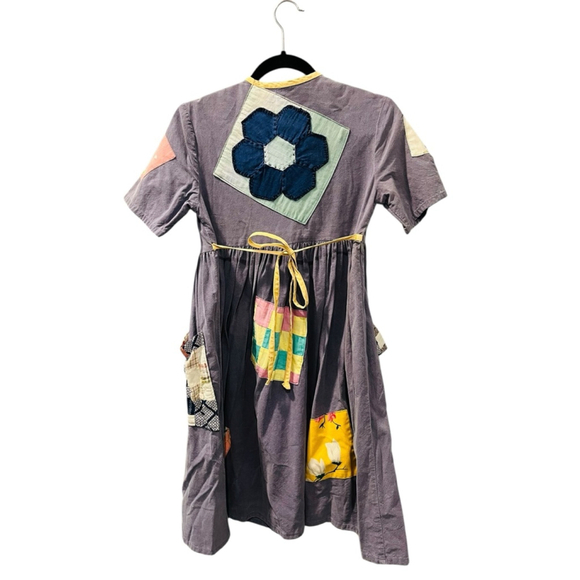 Katy The Flower Lady Vintage Patchwork RARE Dress Size 12 Festival Hippie Boho - Picture 2 of 12